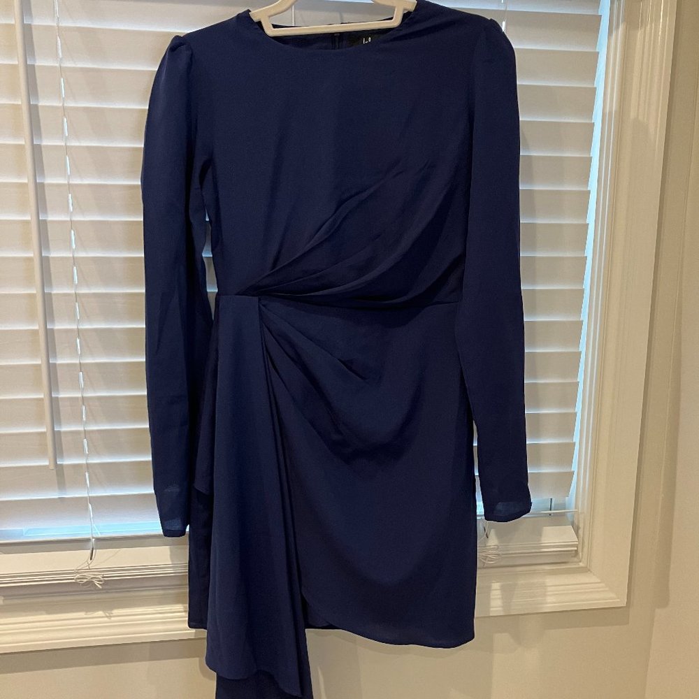 Lulus asymmetrical blue dress size S